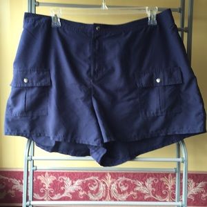 Size 22W navy swim shorts